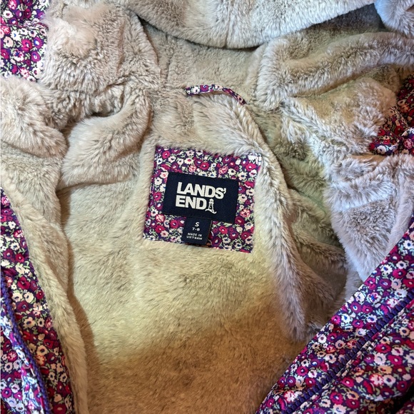 Lands' End Floral Fleece-Lined Jacket - Picture 3 of 4